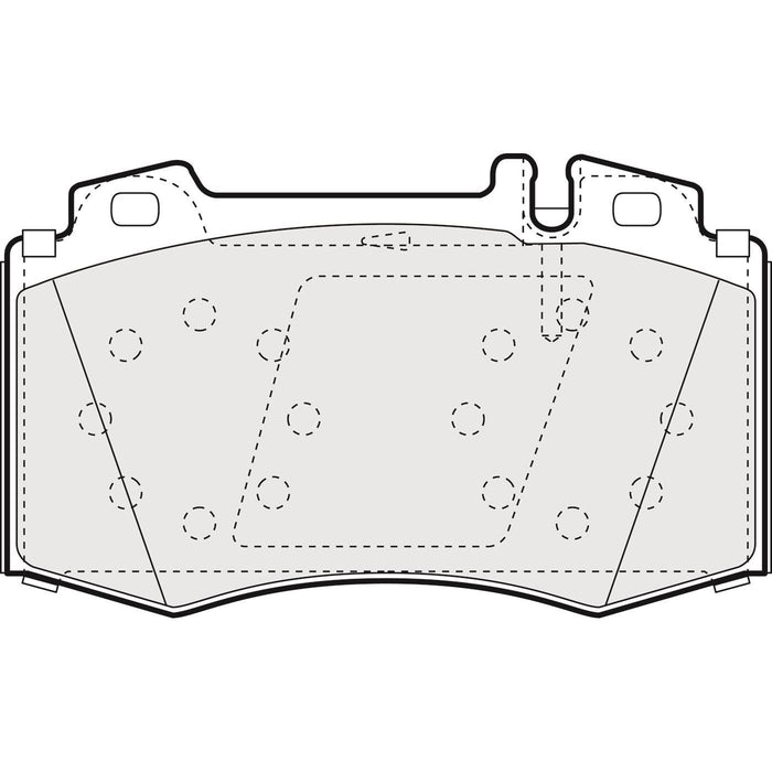 Genuine APEC Front Brake Discs & Pads Set Perforated for Mercedes-Benz SL Apec  - Dynamic Drive