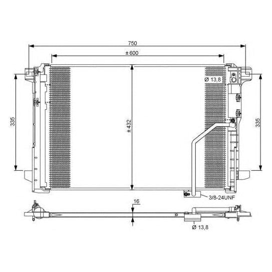 NRF Air Con Condenser fits Mercedes C-class CLS E-class Glk-class SLK NRF  - Dynamic Drive