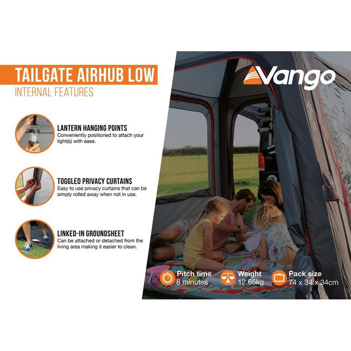 Vango Galli Low Drive Away Poled Awning (180 - 210cm) Campervan Vango  - Dynamic Drive