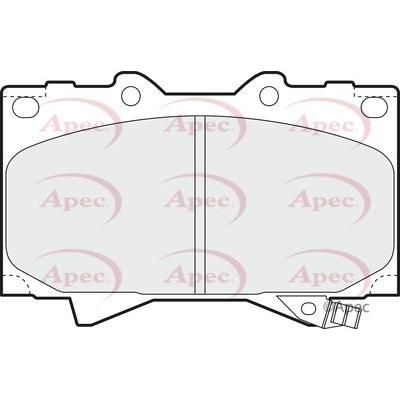 Apec Brake Pads Front Fits Toyota Landcruiser Apec  - Dynamic Drive