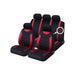 Red & Black Steering Wheel & Seat Cover set for Honda Jazz All Years UKB4C  - Dynamic Drive