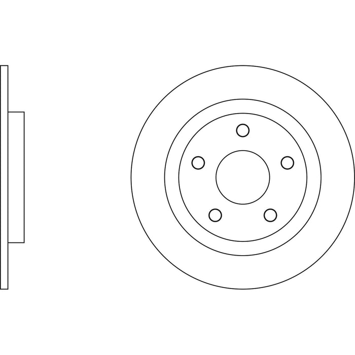 Genuine APEC Rear Brake Discs & Pads Set Solid for Dodge Journey