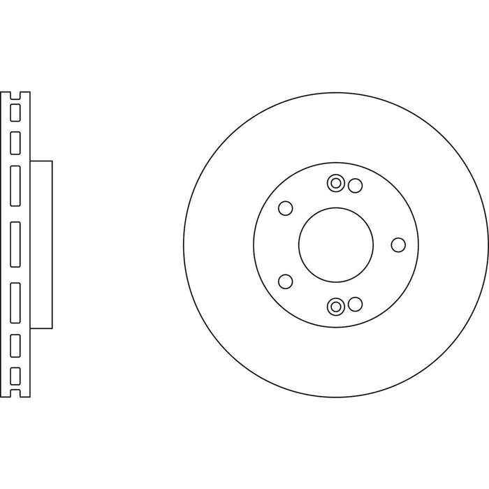 Genuine APEC Front Brake Discs & Pads Set Vented for Hyundai Tucson