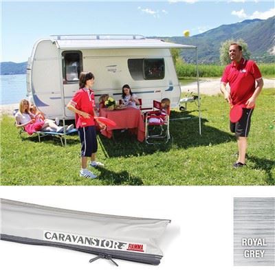 Fiamma CaravanStore 310 XL Lightweight Manual Opening Awning Royal Grey Fabric