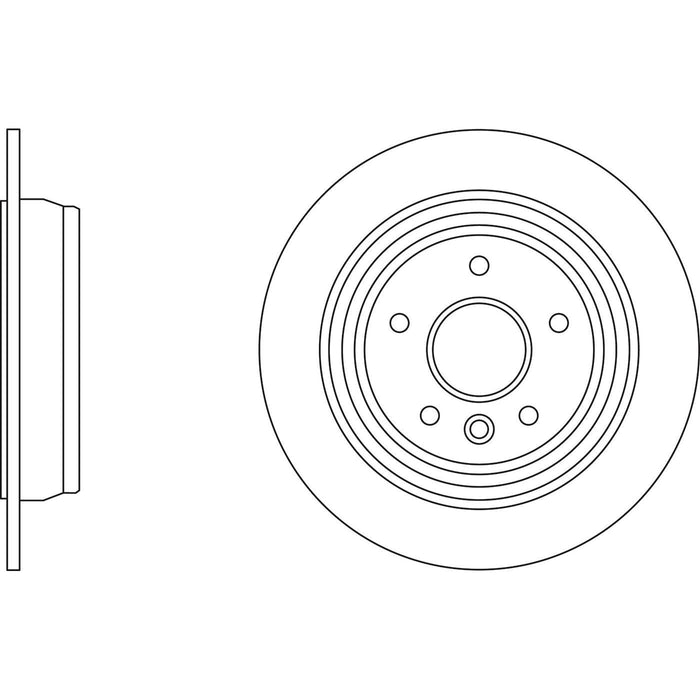 Genuine APEC Rear Brake Disc & Pads Set Solid for Land Rover Freelander 2 Apec  - Dynamic Drive