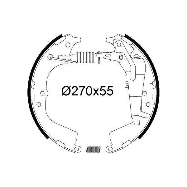 Genuine Valeo Pre-M. Brake Shoe Kit Fits Toy Hiace Iii Iv