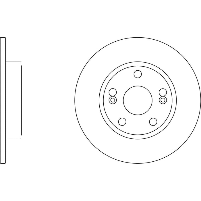 Apec Brake Disc Rear Fits Renault Safrane Scenic