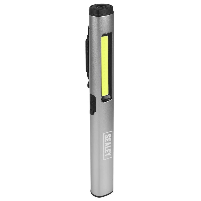 Sealey Penlight Torch with UV 5W COB & 3W SMD LED with Laser Pointer Rechargeabl