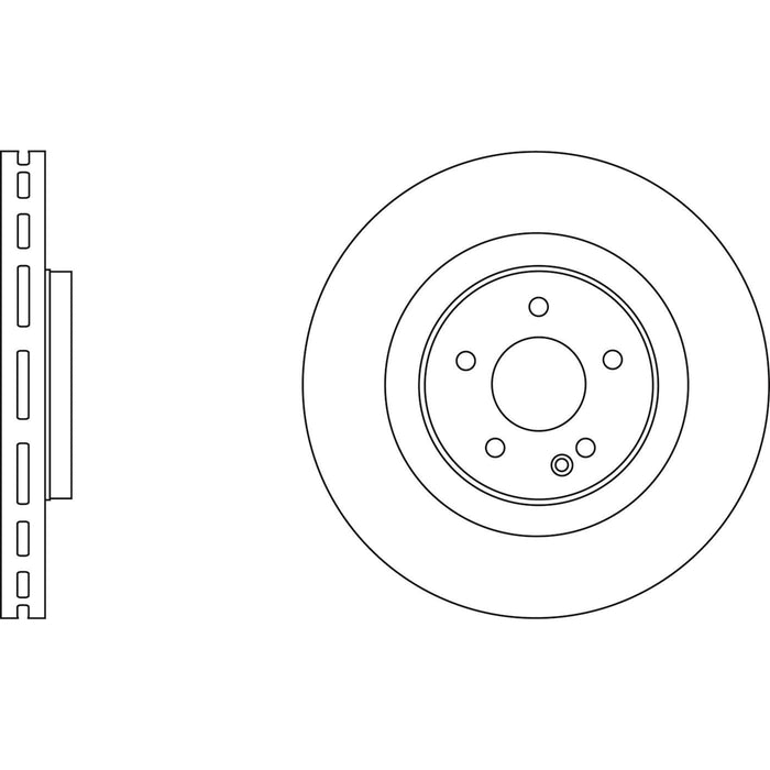 Genuine APEC Front Brake Discs & Pads Set Vented for Mercedes-Benz SL