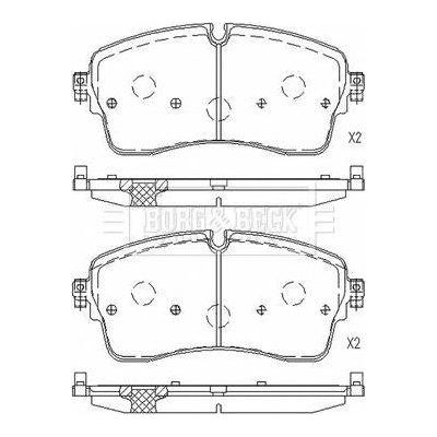 Genuine Borg & Beck Brake Pads fits E Pace 18 Discovery Sport 18 0917 BBP2800 Borg & Beck  - Dynamic Drive