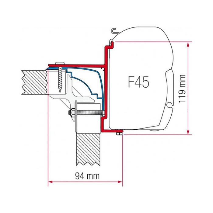 Fiamma Adaptor for Laika Ecovip RV (98655 469)