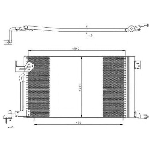 NRF Air Con Condenser fits Peugeot 306 Partner Citroen Berlingo / Berlingo Firs