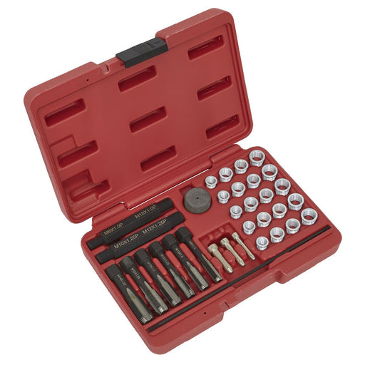 Sealey Glow Plug Thread Repair Set 33pc VS311 Sealey  - Dynamic Drive