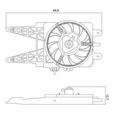 NRF RADIATOR FAN fits Fiat Punto 46785738 NRF  - Dynamic Drive