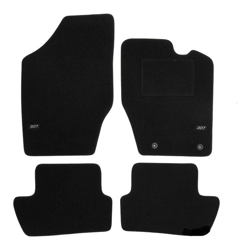 Tailored Logo Velour Carpet Floor Mats for Peugeot 307 2001-2008 4PCS UKB4C  - Dynamic Drive