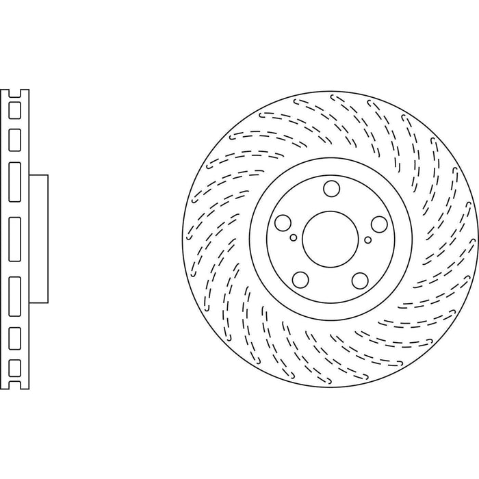 Apec Brake Disc Front Left Fits Lexus Gs250 Gs300 Gs430 Gs450 Gs460 Is200 Rc200