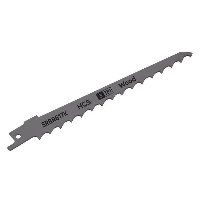 Sealey Reciprocating Saw Blade Pruning & Coarse Wood 150mm 3tpi Pack of 5