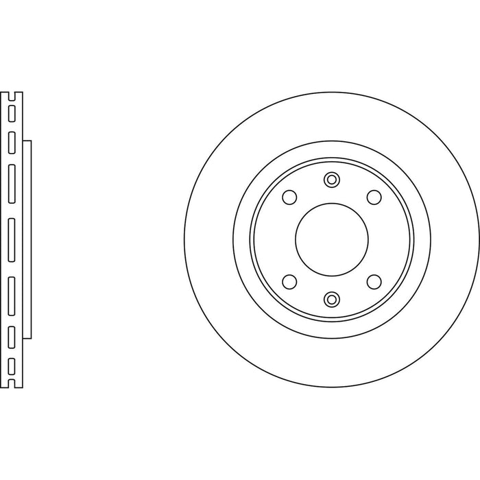 Genuine APEC Front Brake Disc & Pads Set Vented for Peugeot 305