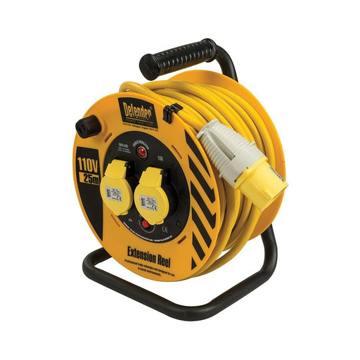 Defender Heavy Duty Industrial Cable Reel 25m 110V Defender  - Dynamic Drive