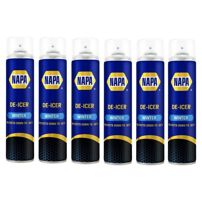 6 X Napa Car De-Icer Spray Melts Windscreen Ice Frost Aerosol Deicer 600Ml Napa  - Dynamic Drive