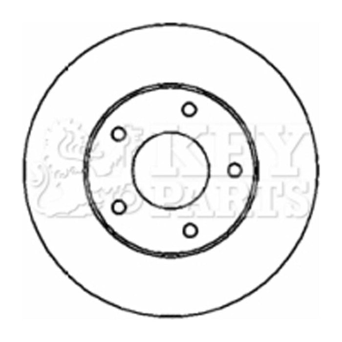 Genuine Key Parts KBD4327 Brake Disc Pair (Front) Key Parts  - Dynamic Drive