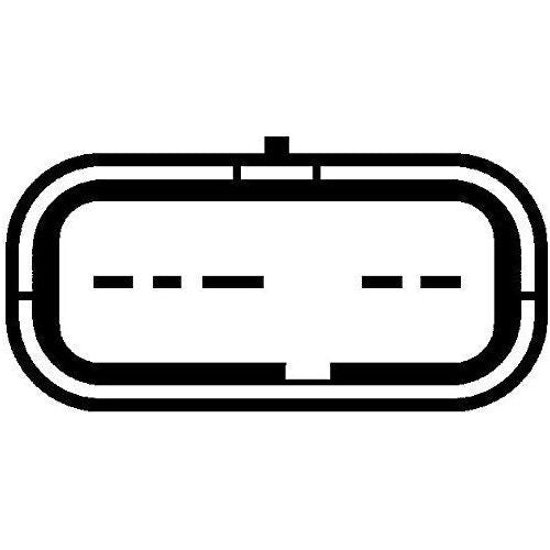 Hella Air Mass Sensor 5-pin connector Pipe-neck 8ET 009 142-101 Hella  - Dynamic Drive