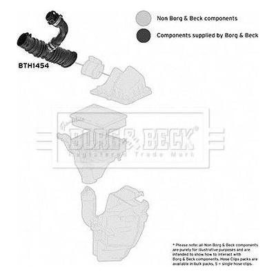 Genuine Borg & Beck Air Filter Hose fits Honda Integra BTH1454 Borg & Beck  - Dynamic Drive