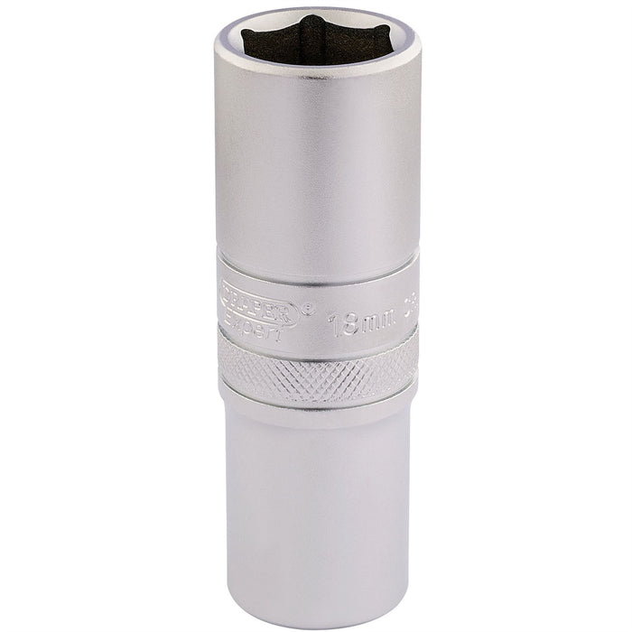 Draper 6 Point Metric Deep Socket, 1/2" Sq. Dr., 18mm 16650 Draper  - Dynamic Drive