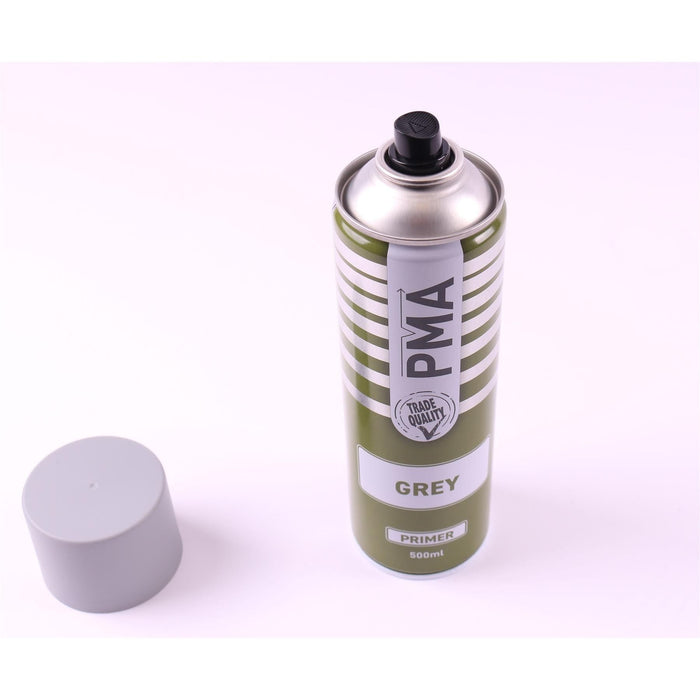 4x High Build Primer - 500ml Spray On Paint - Autotek Grey Aerosol High Coverage