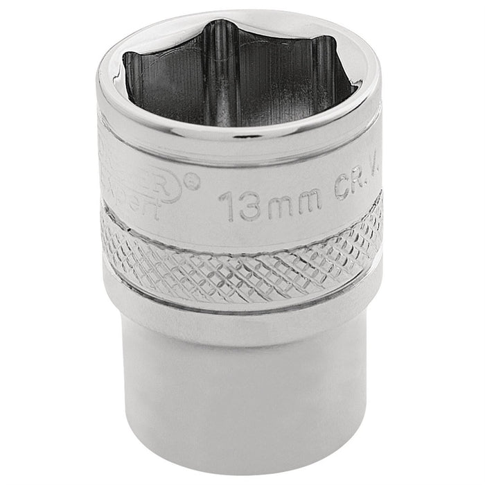 Draper HI-TORQ 6 Point Socket, 1/4" Sq. Dr., 13mm 32633