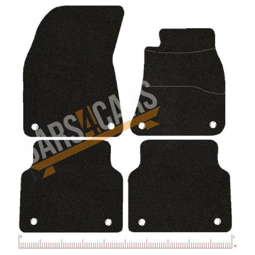 Fully Tailored Orange Trim Carpet Mats fits for Audi A8 10> Set of 4 With 8 Clips UKB4C  - Dynamic Drive