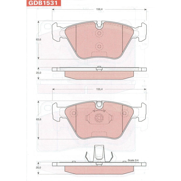 Genuine TRW Brake Pads (Front) (R90) GDB1531