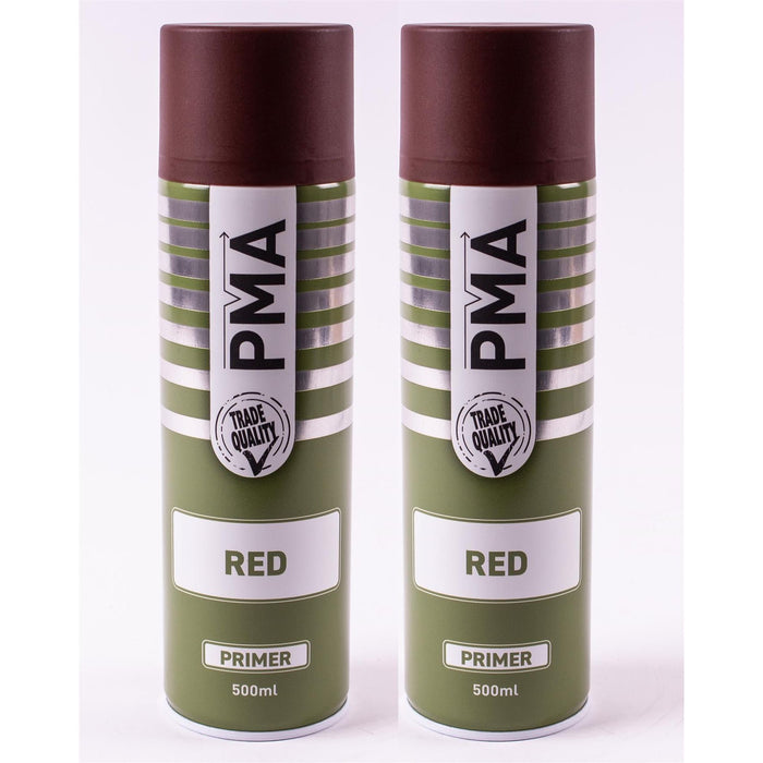 2 x PMA Tough Durable Primer Spray Paint - Red - 500ml PCPA1021 PMA  - Dynamic Drive