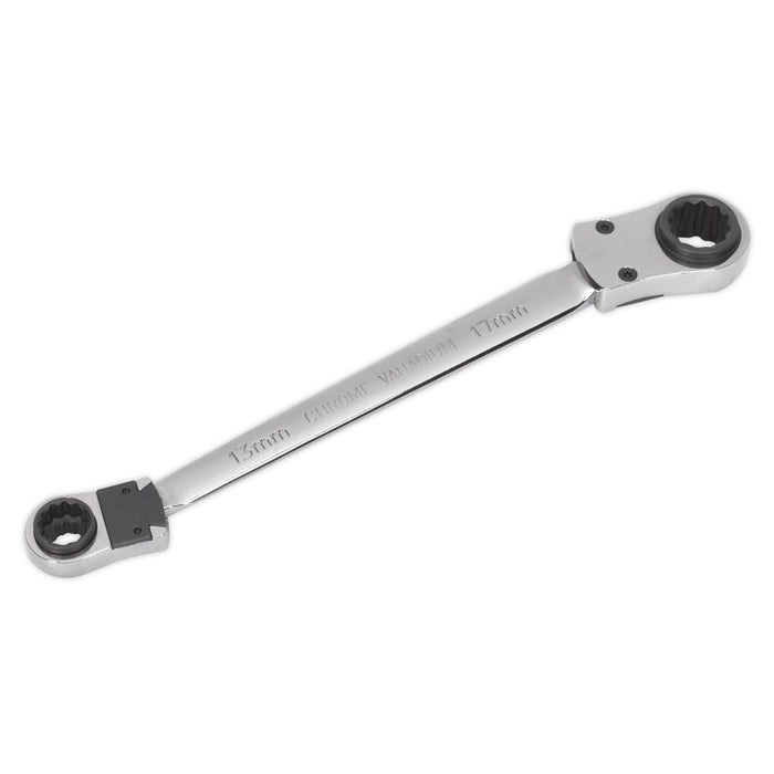 Sealey Ratchet Ring Spanner 4-in-1 Reversible Metric AK6389