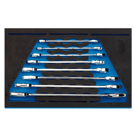 Draper Open Ended Spanner Set in 1/4" Drawer EVA Insert Tray (8 Piece) 63524 Draper  - Dynamic Drive