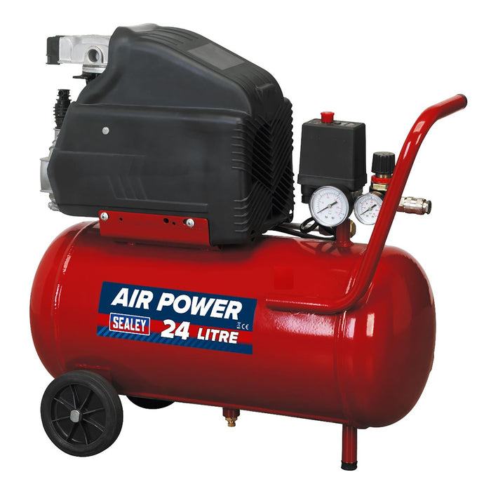 Sealey Air Compressor 24L Direct Drive 1.5hp SA2415 Sealey  - Dynamic Drive