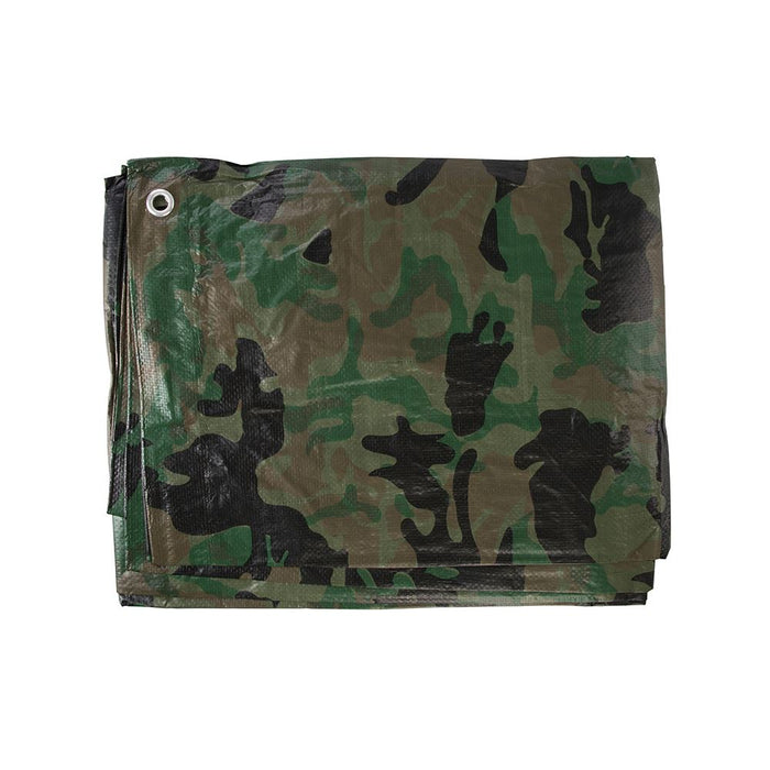 Silverline Camouflage Tarpaulin Cut 2.4 x 3m / Actual 2.3 x 2.85m Silverline  - Dynamic Drive