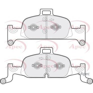 Apec Brake Pads Front Fits Audi A4 A5 A6 Q5