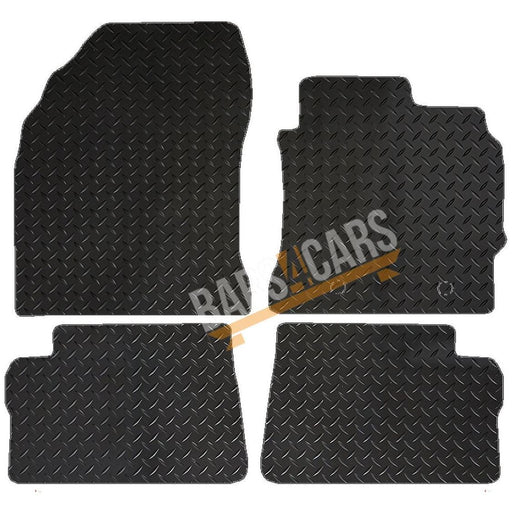 Fully Tailored Yellow Trim Rubber Mats fits Toyota Auris 13 ON Set of 4 2 Clips UKB4C  - Dynamic Drive