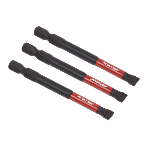 Sealey Slotted 6.5mm Impact Power Tool Bits 75mm 3pc AK8253 Sealey  - Dynamic Drive