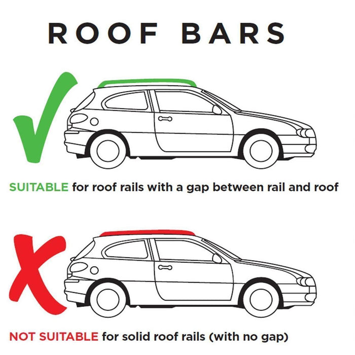 Steel Locking Roof Rack Cross Bars fits Fiat Doblo II 2010 - 2021 Summit  - Dynamic Drive