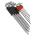 Sealey Ball-End Hex Key Set 9pc Lock-On Imperial AK7181 Sealey  - Dynamic Drive