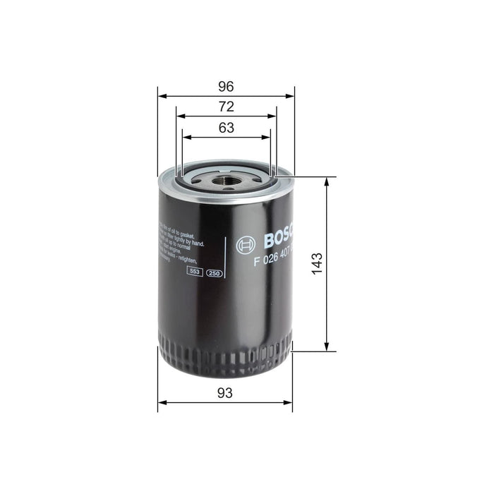 Bosch Car Oil Filter P7083 fits Peugeot Boxer HDi 330|HDi 333|HDi 335|HDi 435 -