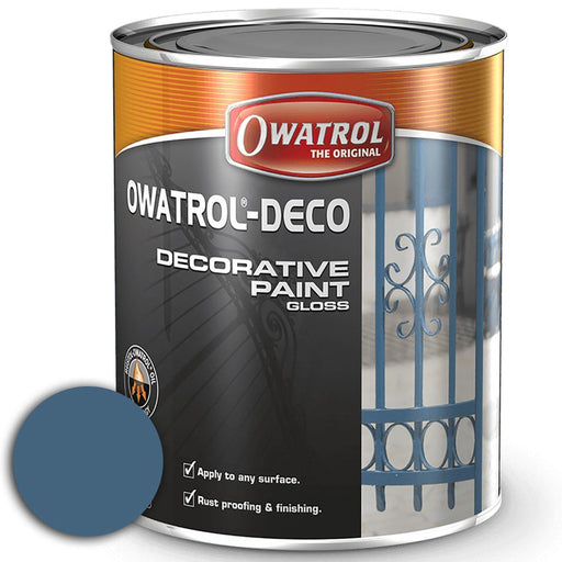 Owatrol Deco Anti Corrosive Gloss Paint (Blue RAL 5002 750ml) for Metal Protect Owatrol  - Dynamic Drive