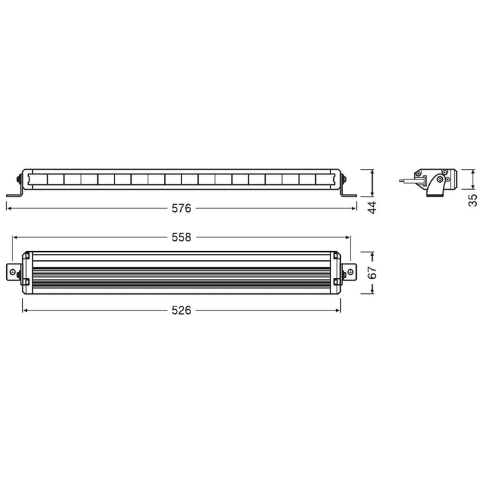 Osram LEDriving LIGHTBAR VX500-SP, LED driving lights for high beam, spot, 2800 Osram  - Dynamic Drive