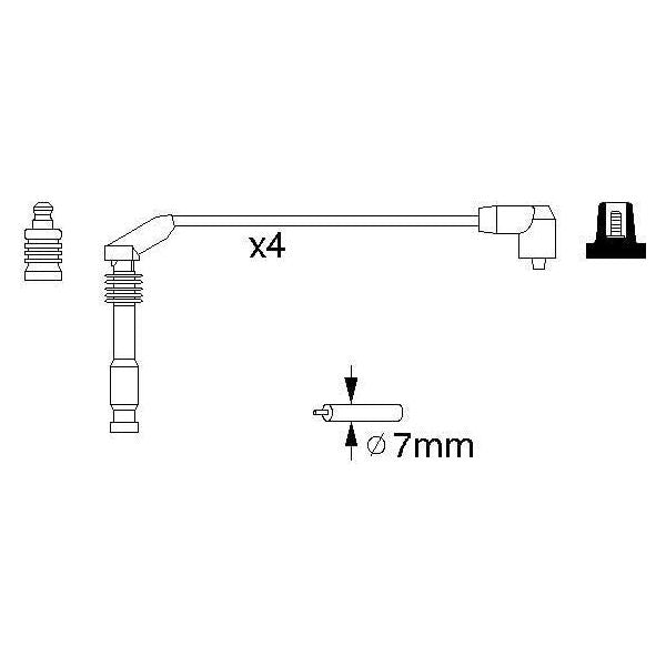 Genuine Bosch Ignition Lead B126 fits Vauxhall Astra - 1.6 - 00-05 0986357126