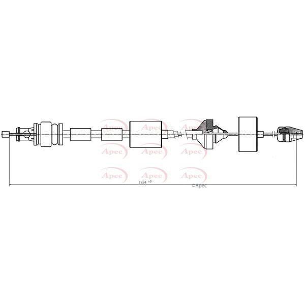 APEC Clutch Cable CAB5036 fits Renault