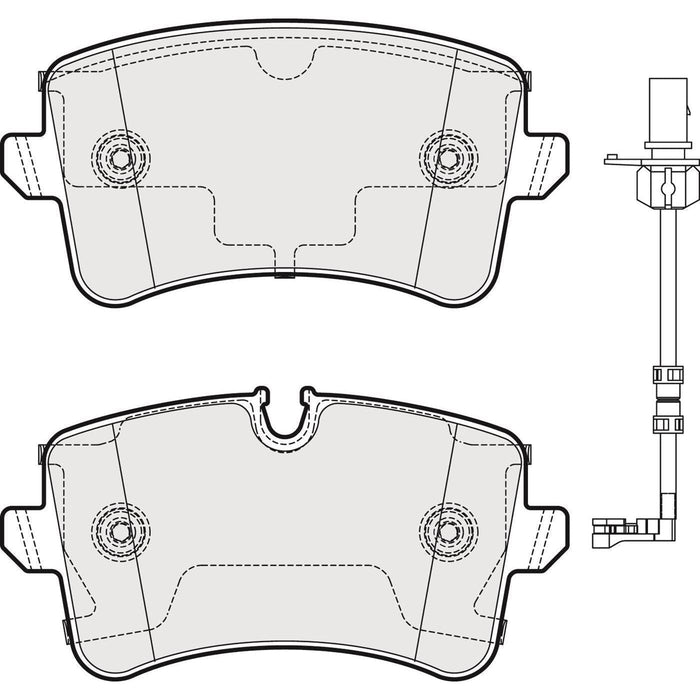 Apec Brake Pads Rear Fits Audi A8 S8