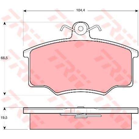 Genuine TRW Brake Pads (Front) (Non-R90) GDB628