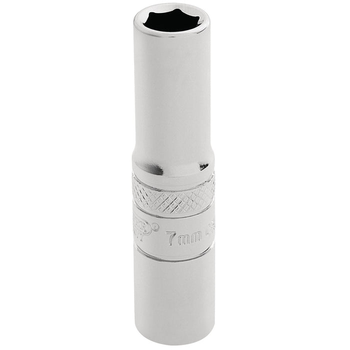 Draper HI-TORQ 6 Point Deep Socket, 1/4" Sq. Dr., 7mm 32661